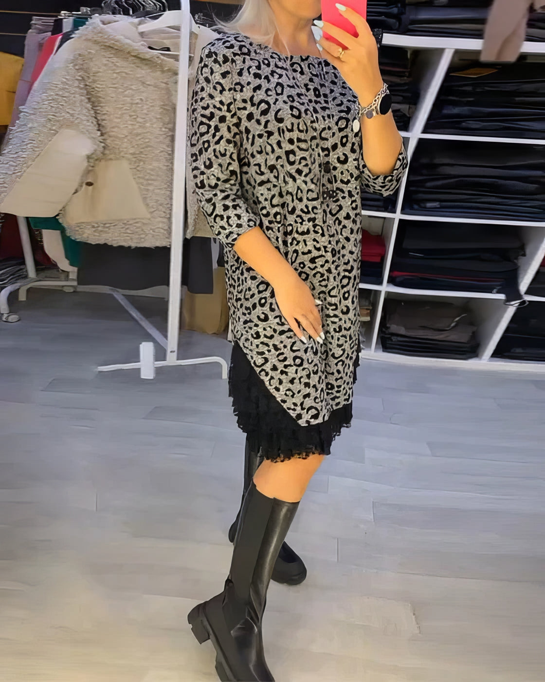 Robe Elégante à Imprimé Léopard - 💖 SPÉCIAL FÊTE DES MÈRES 👩‍🦳