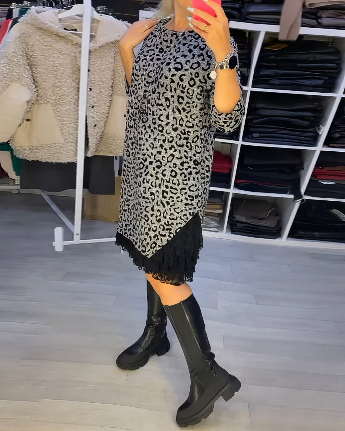 Robe Elégante à Imprimé Léopard - 💖 SPÉCIAL FÊTE DES MÈRES 👩‍🦳
