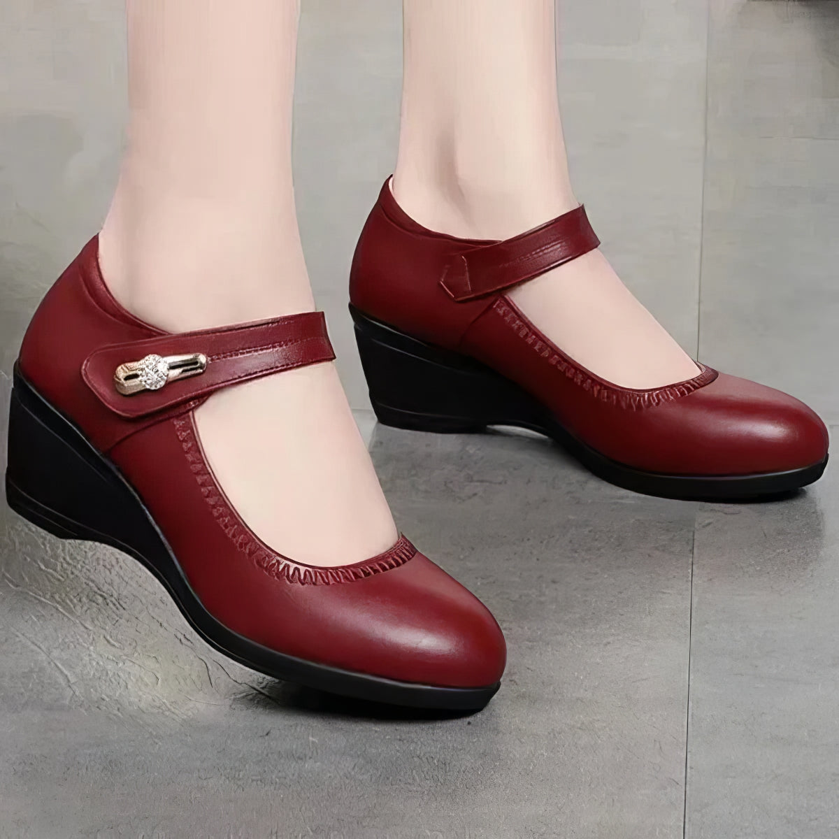 100 % Cuir de Vachette - Chaussures en Cuir à Semelle Souple