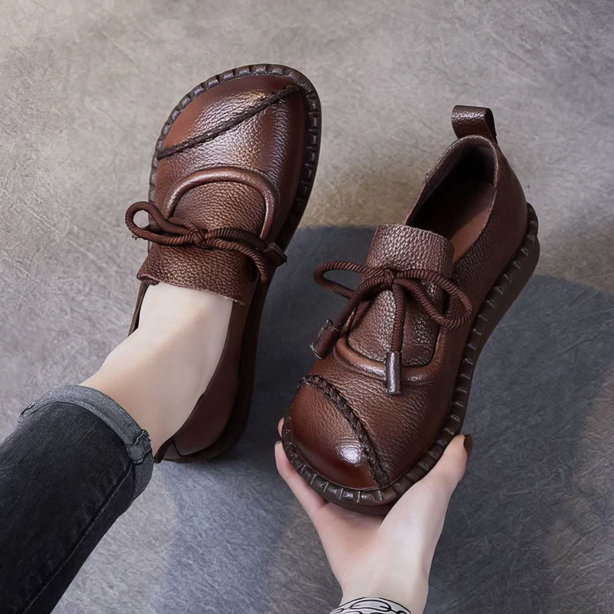 100 % Cuir de vachette - Chaussures orthopédiques pour femme