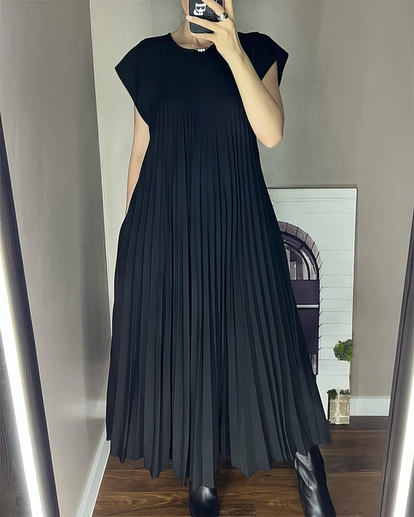 Robe Plissée Simple Sans Manches - 💖 SPÉCIAL FÊTE DES MÈRES 👩‍🦳