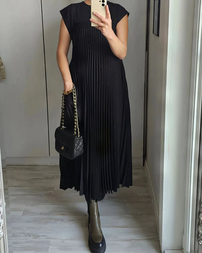 Robe Plissée Simple Sans Manches - 💖 SPÉCIAL FÊTE DES MÈRES 👩‍🦳