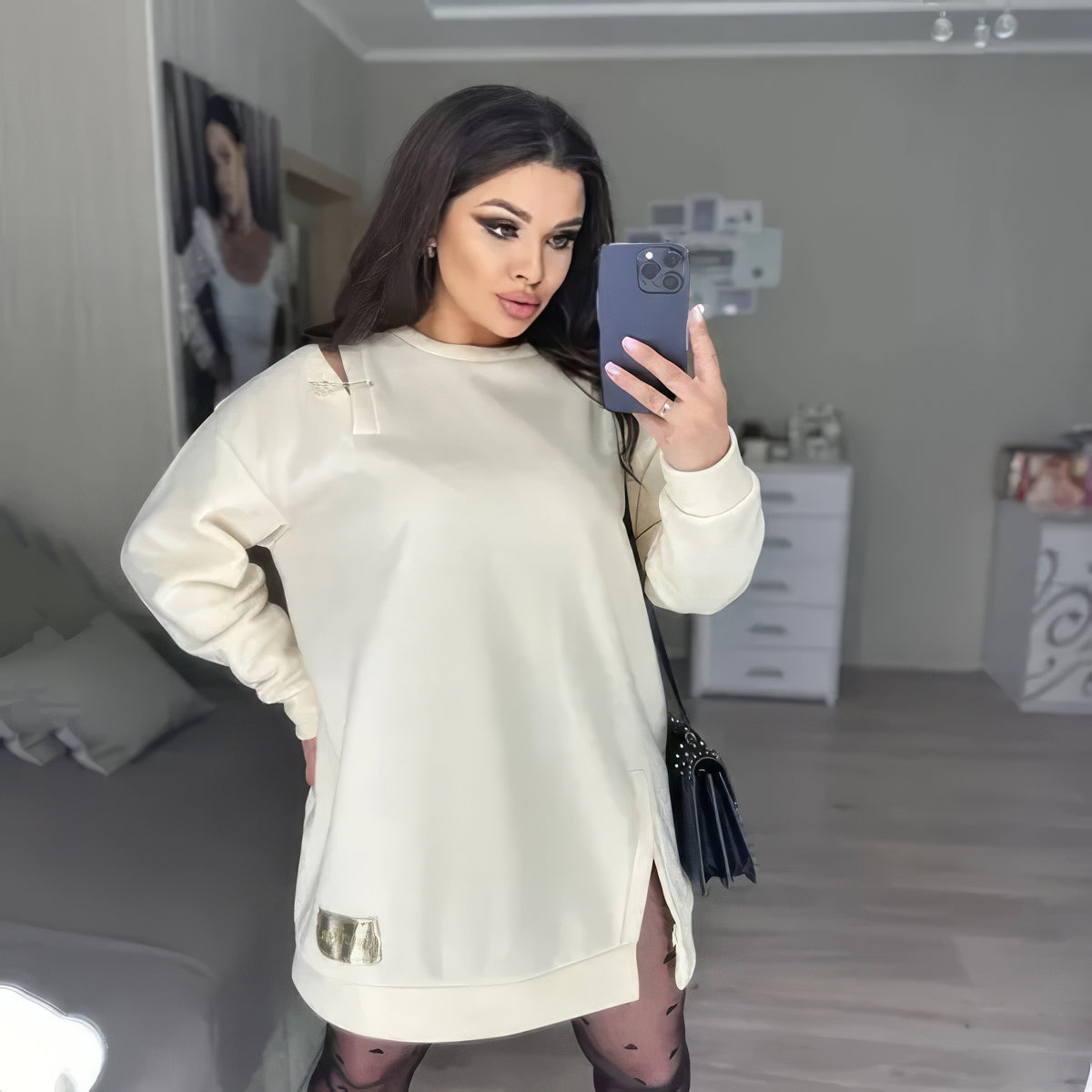 Robe Sportive Élégante pour Femme avec Découpes Décoratives